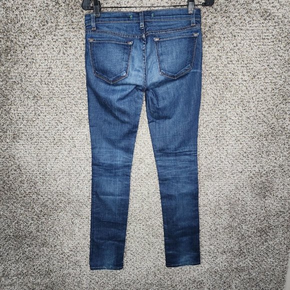 J Brand Skinny Jeans Womens 26 Denim Blue 5 Pocket Zip Casual Cotton Blend - Picture 6 of 11